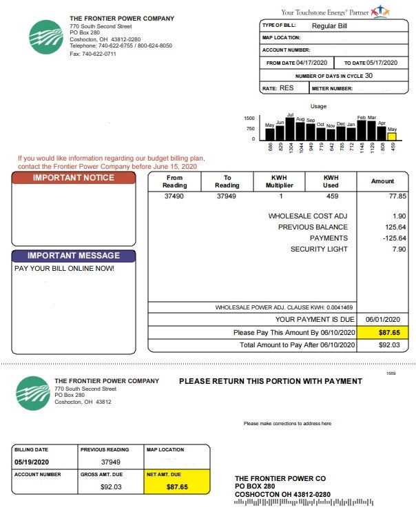 Sample Bill